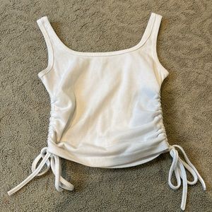 White cropped tank top size medium